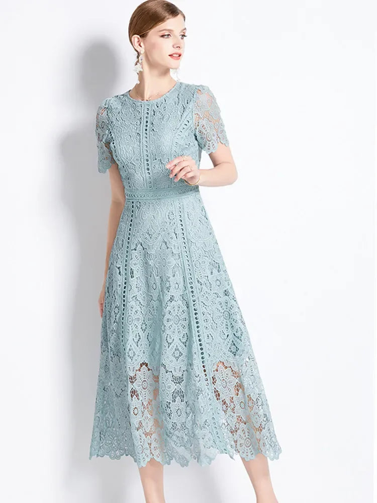 Floral Lace Maxi Dress