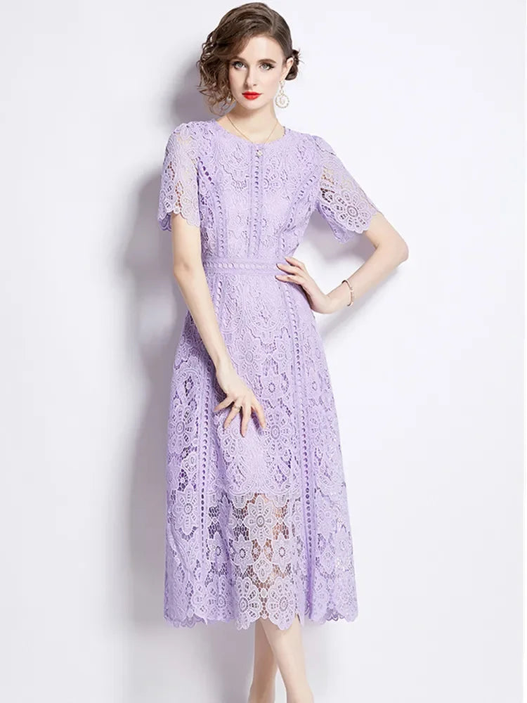 Floral Lace Maxi Dress
