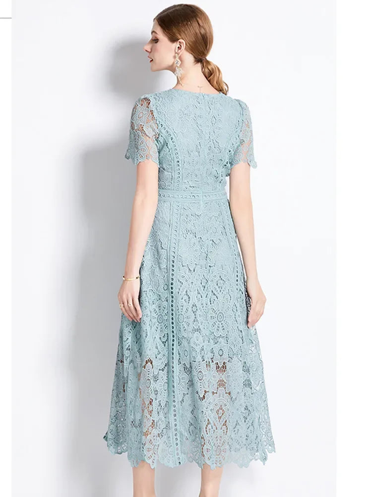 Floral Lace Maxi Dress