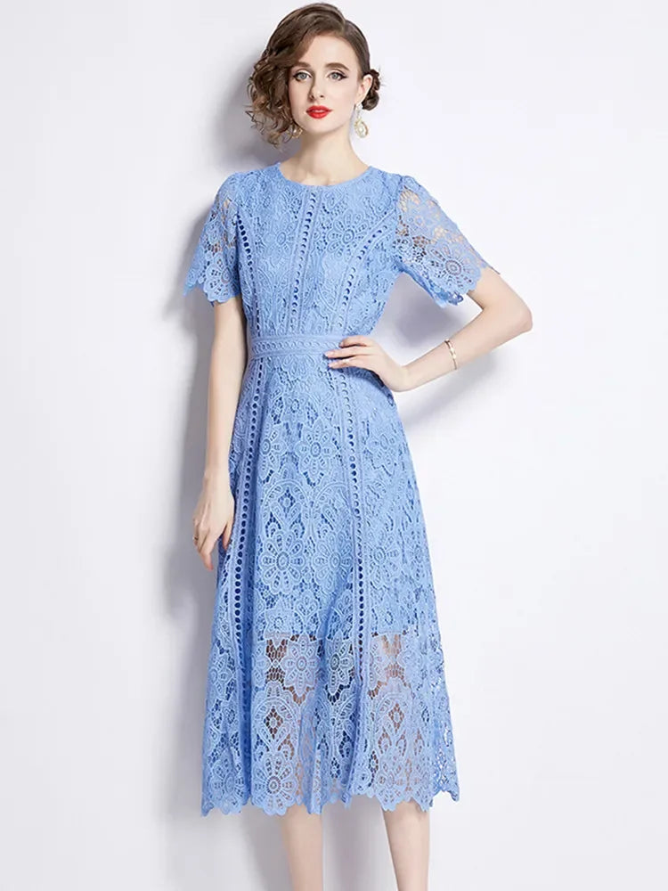 Floral Lace Maxi Dress