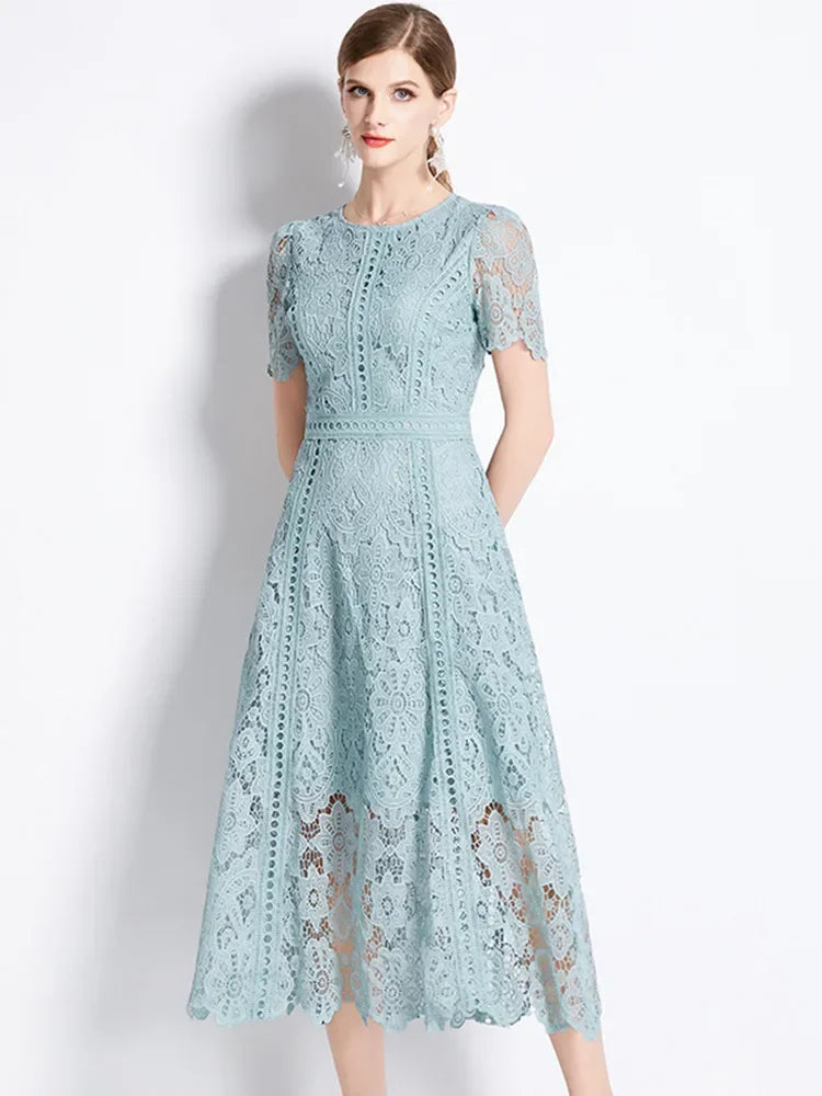Floral Lace Maxi Dress