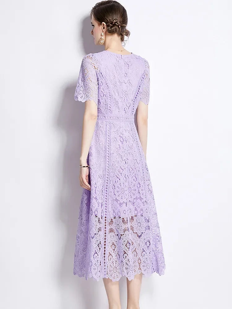 Floral Lace Maxi Dress