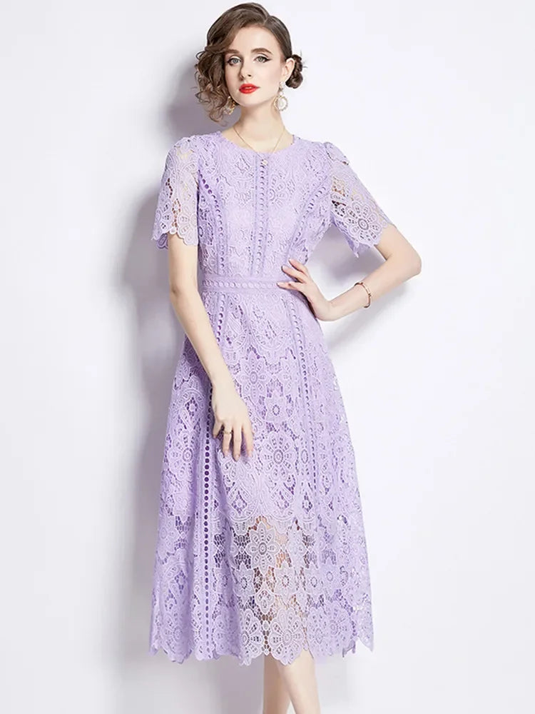 Floral Lace Maxi Dress